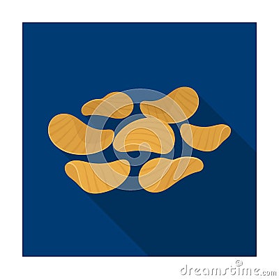 Potato chips with seasoning. Snack to beer. Pub single icon in flat style vector symbol stock illustration. Vector Illustration