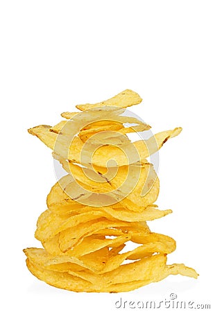 Potato crisps Stock Photo