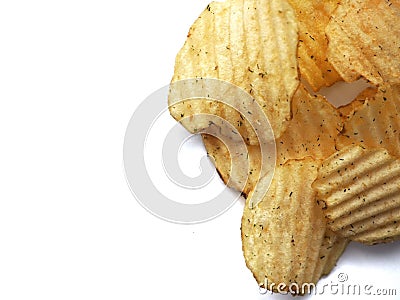 Potato crisps Stock Photo