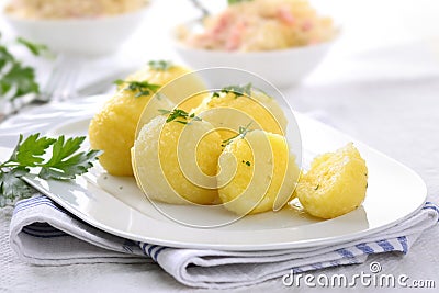 Potato dumplings Stock Photo