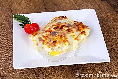 Potato graten with cheese Stock Photo