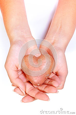 Potato heart Stock Photo