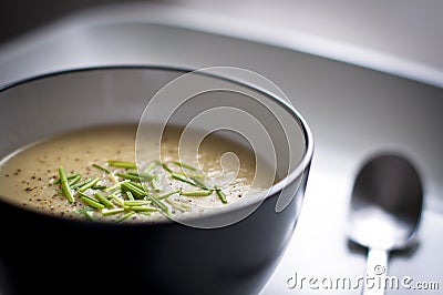 Potato & Leek Soup Stock Photo