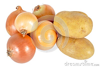 Potato and onion Stock Photo