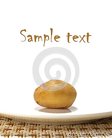 Potato on a plate Stock Photo