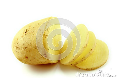 Potato sliced Stock Photo