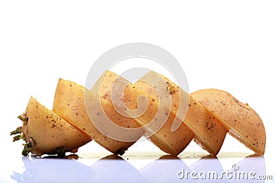 Potato slices Stock Photo