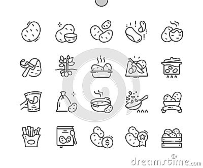 Potato vegetable. Food. Cooking and recipes. Vector Illustration