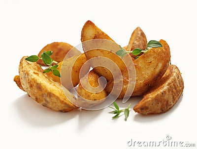 Potato wedges Stock Photo