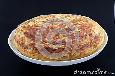 Potatoes omelette as typical spanish foodood Stock Photo