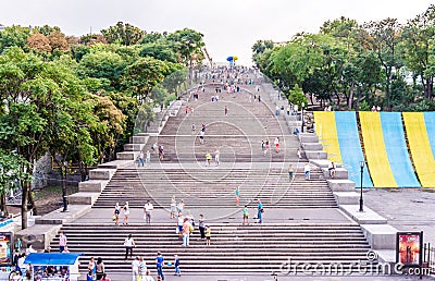 Potemkin stairs. The Symbol Of Odessa Editorial Stock Photo
