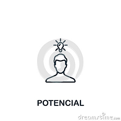 Potencial icon. Line simple icon for templates, web design and infographics Vector Illustration