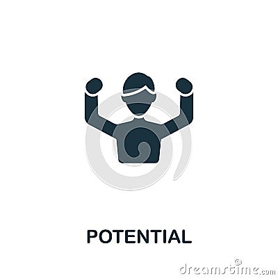 Potencial icon from personal productivity collection. Simple line Potencial icon for templates, web design and infographics Stock Photo