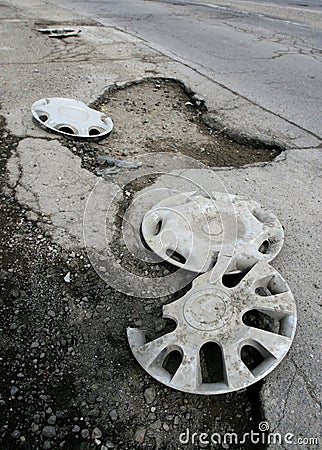 Pothole Stock Photo