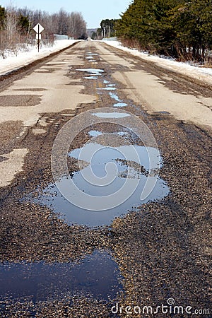 Potholes Stock Photo