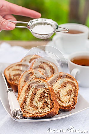 Potica, Slovenian Walnut Roll Stock Photo