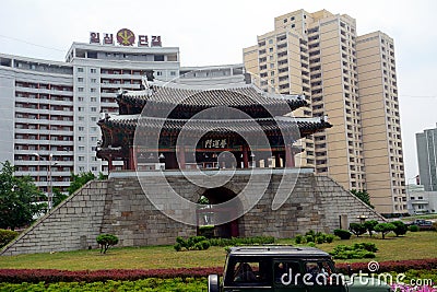 Potong Gate, Pyongyang, North-Korea Editorial Stock Photo