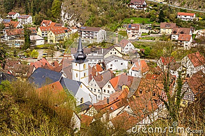 Pottenstein in Bavaria Germany image Stock Photo