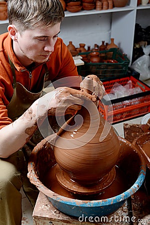 Potter at work Stock Photo