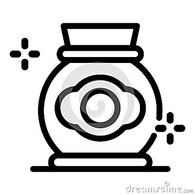 Potters jug icon, outline style Vector Illustration
