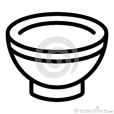 Pottery bowl icon outline vector. Ceramic soup plate Vector Illustration