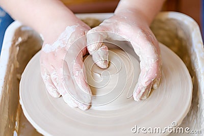 Pottery craftsman artistic hobby vocation creative Stock Photo