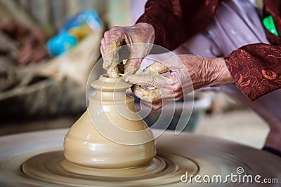 Pottery handicraft Stock Photo