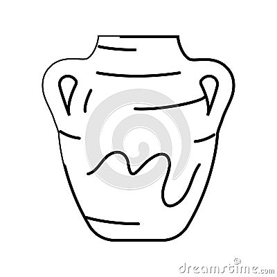pottery human evolution line icon illustration Cartoon Illustration