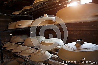 Pottery kitchen earthenware Stock Photo