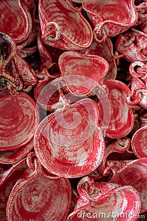 Pottery manufacturing , traditional handcraft workers in Romanian village of Horezu , Unesco heritage Editorial Stock Photo