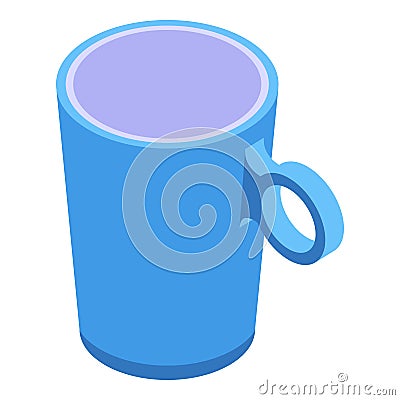 Pottery mug icon, isometric style Vector Illustration