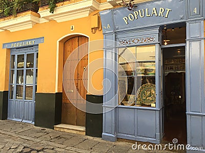 Pottery store in Sevilla, Spain. Editorial Stock Photo