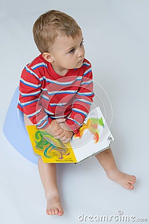 Potty training Stock Photo