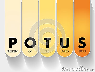 POTUS - President of the United States acronym, concept background Stock Photo