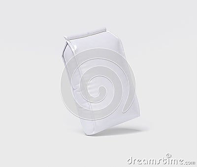 Pouch packaging white color and craft paper or cartoon realistic texture Stock Photo