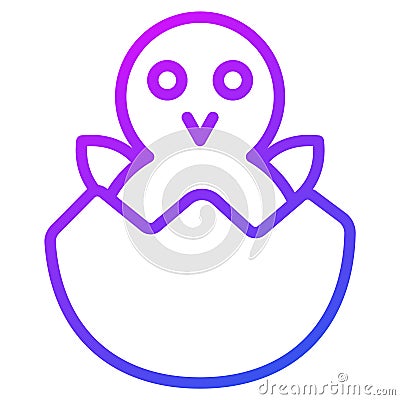 poultry, chicken thin line icon Vector Illustration
