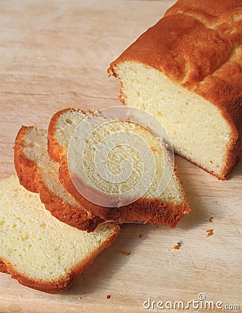 Pound Cake Slices Stock Photo