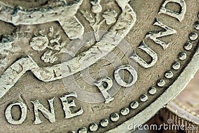 Pound coin detail Stock Photo