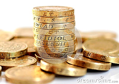 Pound coins Stock Photo