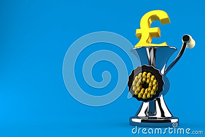 Pound currency inside mincer Cartoon Illustration