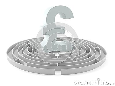 Pound currency problem concept Stock Photo