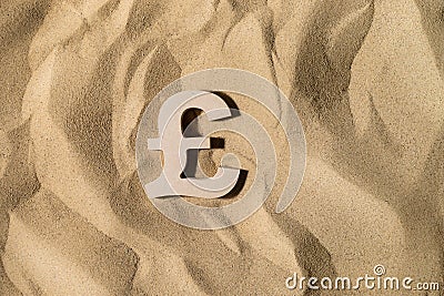 Pound Sign On the Sand Stock Photo