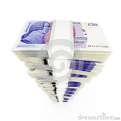Pound sterling stack Editorial Stock Photo