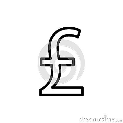 Poundsterling money icon vector illustration template design trendy Vector Illustration