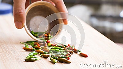 Many hot chillies Stock Photo