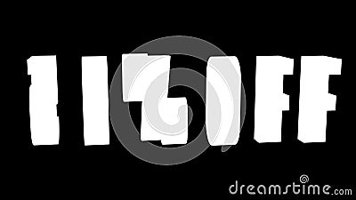 50 pour cent outre des lettres 3d tournent sur le fond noir illustration de vecteur 50 pour cent outre des lettres 3d tournent sur le fond noir illustration de vecteur