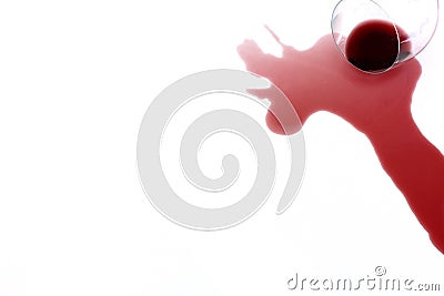 A poured wine glass Stock Photo