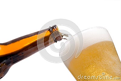 Pouring Beer Stock Photo