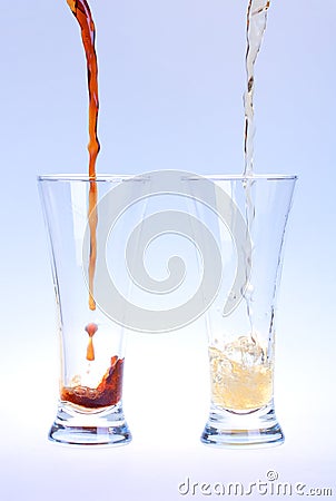 Pouring beer Stock Photo