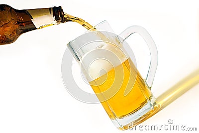 Pouring Beer Stock Photo